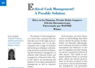 Ethical Cash Management?A Possible Solution by Leire San José