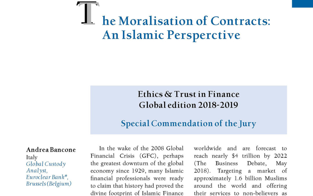 The Moralisation of Contracts: An Islamic Persperctive by Andrea Bancone