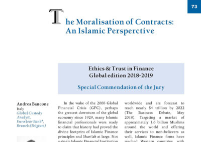 The Moralisation of Contracts: An Islamic Persperctive by Andrea Bancone