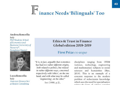 Finance Needs ‘Bilinguals’ Too by Andrea & Luca Roncella