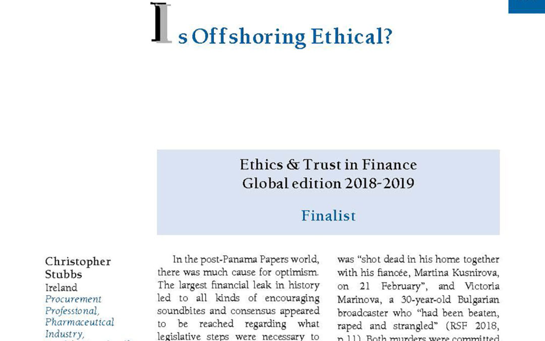 Is Offshoring Ethical? by Christopher Stubbs