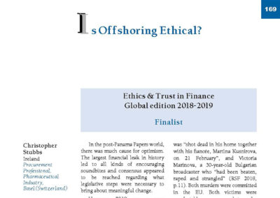 Is Offshoring Ethical? by Christopher Stubbs