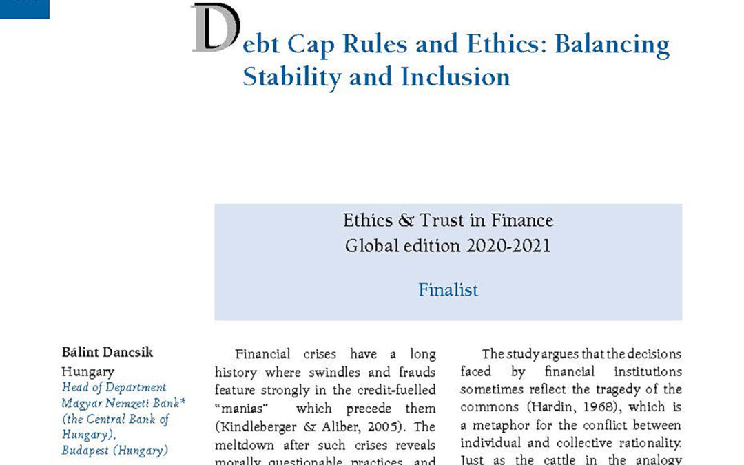 Debt Cap Rules and Ethics: Balancing Stability and Inclusion by Bálint Dancsik