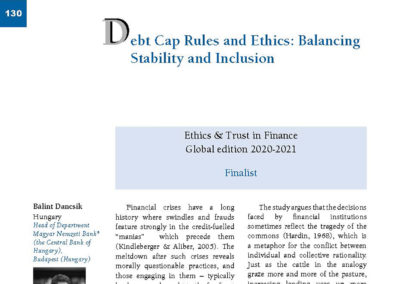 Debt Cap Rules and Ethics: Balancing Stability and Inclusion by Bálint Dancsik