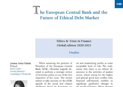 The European Central Bank and the Future of Ethical Debt Market by Joanna Anita Pękala
