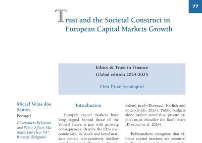 Trust and the Societal Construct in European Capital Markets Growth by Mr Micael Veras dos Santos